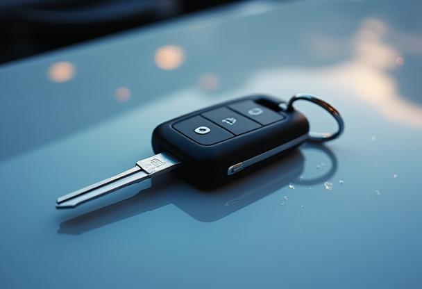 Car key with a subtle sparkle effect